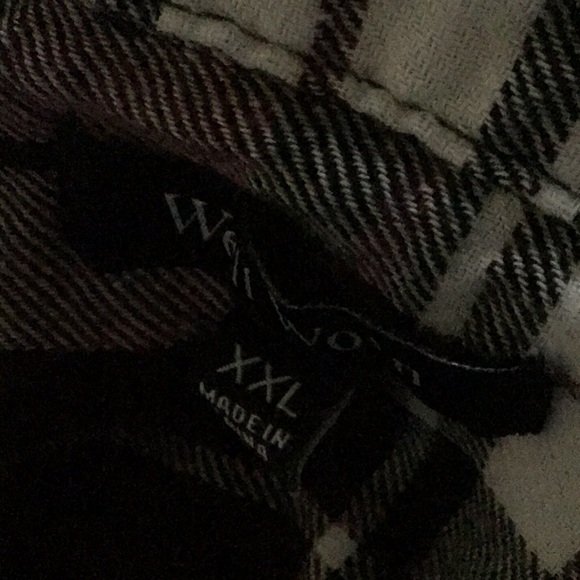 Well Worn Burgundy and White Plaid Button-Down Shirt - Picture 7 of 7